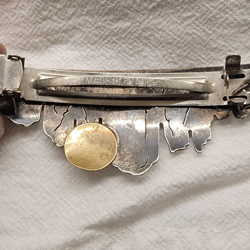 Silver and Copper Native American Design Hair Clip - Picture 4 of 4